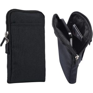 RFCBC-Sac à Bandoulière Homme pour Téléphone Portable Noir, étui Ceinture pour Smartphone, 6.9"" Sac Messager Pochette Smartphone avec Boucle de Ceinture et Mousqueton Sac à Main Portefeuille Sac de T - Neuf