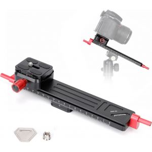 Rail de Mise au Point Macro, Photographie Rapprochée et la Macrophotographie Rail de Mise au Point Précis, Compatible avec Arca-Swiss pour Appareil Photo Reflex numérique Caméscope W-200 - Neuf