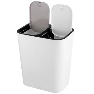 Poubelle Avec Compartiment Pour Chambre D'enfant-Petite Poubelle En Plastique-Double Poubelle En Plastique-Combinaison De Boîtes En Plastique - Neuf