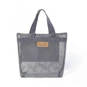 2pcs Grille Sac De Plage Sac Fourre-tout pour Femmes Sac De Toilette En Maille Stockage Cosm&eacute;tique Sur L&iquest;&eacute;paule Sacs &Agrave; Main pour Femmes Suspendu Douche Baignoire Sacs De Douche pour Femmes - Neuf