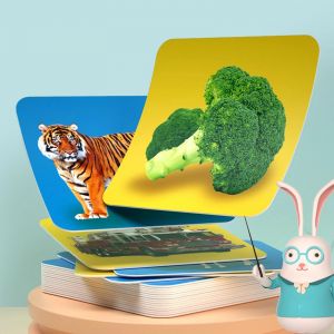 20pcs B&eacute;b&eacute; Carte De Stimulation Visuelle &Eacute;paissi Carr&eacute; &Agrave; Haut Contraste Noir Blanc Couleur Color&eacute;e Carte D'&eacute;ducation Pour 0-1 Ans Old_D - Neuf