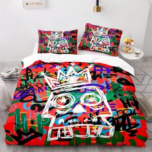 Graffitis Hip-Hop Housse De Couette X Enfant X Cm Avec Taies D'oreiller X Cm Polyester-Coton Housse De Couette Anti-Allergique Parure De Lit - Neuf