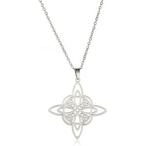 Kal-Collier De N?Ud De Sorcière Pour Les Femmes Filles N?Ud Celtique Irlandais Pentagramme Trinité Ankh Croix Triquetra N?Ud Trinité Collier Viking Amulette Païen Amulette Wiccan Bijoux Cadeau - Neuf