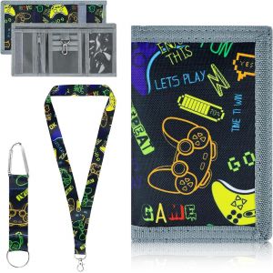 TIANYI-Porte Feuille Cadeau Garçon 10 12 ans Enfants pour Garçons et Filles Portefeuille de Dessin Animé Avec Lanière et Fermeture éclair Porte Carte Homme,pour Cadeau Ado Petit Cadeau pas Cher¿jeu n - Neuf