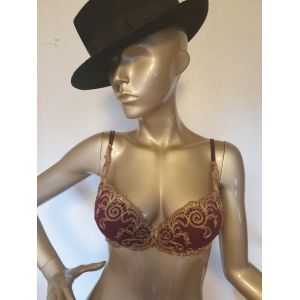 Soutien-Gorge Push-Up Bordeaux Ambra Collection Opulence 85c - Neuf
