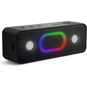 Enceinte Bluetooth Puissante, Enceinte Portable Bluetooth 5.3, Sans Fil Avec Basses Puissantes, 24 Heures, Son Surround &Agrave; 360 Degr&eacute;s, Appairage Tws, Ipx6 Aux Port&eacute; De 20 M Pour F&ecirc;tes Ext&eacute;rieur - Neuf