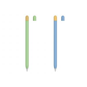 &Eacute;tui de protection en silicone pour Apple Pencil 1re g&eacute;n&eacute;ration, vert et bleu - Lot de 2 - Neuf