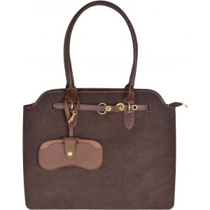 Sac À Main Femme, Sac Cabas Avec Grande Capacité, Fourre-Tout En Daim Cuir Souple, Shopper Porté Epaule Bandoulière Pour Travail, Voyages, Shopping,L'École (40 X 30 X 14 Cm) ¿ Marron[H992] - Neuf