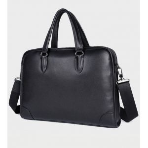 Sac MessGrass en cuir véritable pour homme,sac à main en cuir de vachette pour ordinateur portable 14 ",étui à bombes d'affaires,fourre-tout PC 03,sac d'affaires pour homme - Black - Neuf