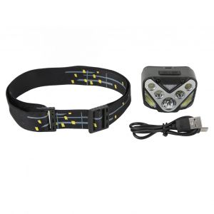 Lampe Frontale A Led Intelligente Avec Detecteur De Mouvement, Rechargeable Par Usb, Super Lumineuse, Montee Sur La Tete, Pour La Course A Pied, La Randonnee Et La Peche En Plein Air - Neuf