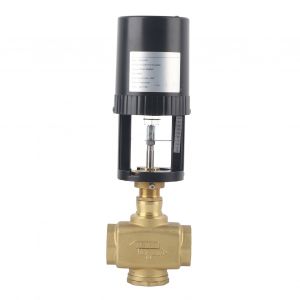XYONG Vanne motorisee electrique de regulation en laiton BSP 2 voies AC 220 V pour l'industrie DN32 - Neuf