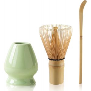 KALANKA-Service à thé matcha avec fouet en céramique, cuillère à thé, kit d'outils pour thé matcha japonais (vert clair) - Neuf