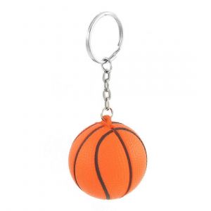 Orange Noir Basket-ball Forme Sport Stress Ball Lien Cha&icirc;ne Porte-cl&eacute;s - Neuf