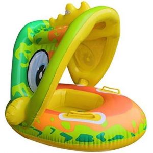 Bouée de piscine licorne pour bébé avec pare-soleil - Bouée de natation gonflable pour bébé, siège de sécurité pour bébé, jouets aquatiques pour enfants - Neuf
