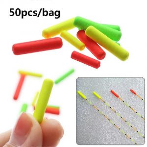 50 Pcs/Sac Poids Léger Cylindre Mousse Flotteurs Boule Ovale Flotteurs Perles Indicateur Poisson Haricots Carpe Accessoires De Pêche - Neuf