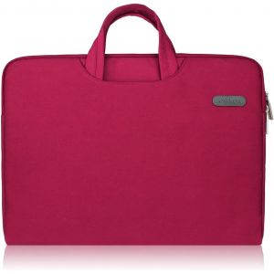 17 17.3 Inch Laptop Bag Case Bag with Protective Canvas Handle for Macbook Pro Retina/ASUS/Dell/HP/Lenovo/Tashiba/Sony &iquest; Wine Red - Neuf