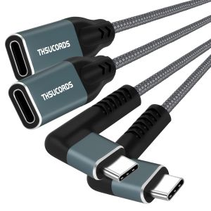 CMWX-Lot de 2 c&acirc;bles d'extension USB C de 2M, c&acirc;ble d'extension de type C, USB 3.2 (10 Gbit/s) m&acirc;le vers femelle pour MacBook Pro, iPad Pro, Nintendo Switch - Neuf