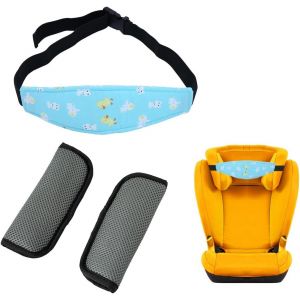 Subzonal-Protection De Ceinture De S&eacute;curit&eacute; Enfant, Protection De Boucle De Si&egrave;ge Enfant, Canard Grenouille Bleu (Ceinture Fixe) + Gris (&Eacute;pauli&egrave;re) - Neuf