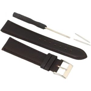 Kal-Bracelet De Montre, 18/20/22 Mm En Cuir Véritable Haut De Gamme, Fabriqué En Allemagne, Noir, Marron, Marron Foncé, Gris - Neuf