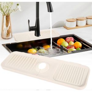 2024,robinet évier garde anti-éclaboussures tapis de drainage évier silicone tapis de robinet de drainage Robinet d'évier garde contre les éclaboussures pour la cuisine et la salle de bain plan de tra - Neuf