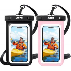 Kal-2 Pochettes Étanches Smartphone Certifiée Ipx8 Iphone 16/15/14/13/12/11 Plus Pro Max, Xiaomi Redmi Note 13/13 Pro 12 A3, Galaxy A15 A35 A25 A54 A55, Housse Étanche Jusqu'à 7 Pouces -Noir Rose - Neuf