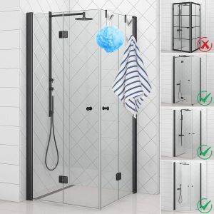 Tzf-2 Pi&egrave;ces Crochet Paroi De Douche Verre,Crochet De Douche En Acier Inoxydable,Porte Serviette Salle De Bain Sans Percage,Crochets De Porte De Douche,Pour Suspendre Set De Douche,Serviette(Argent) - Neuf