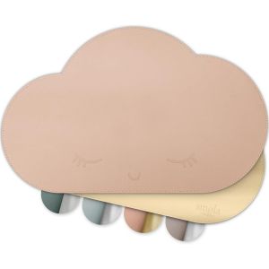 Sjzg-Set De Table Pour Enfants &iquest; Nuage I Set De Table Lavable En Cuir Synth&eacute;tique Sans Bpa I Sets De Table Pour Tout-Petits Et B&eacute;b&eacute;s I 2 Couleurs (P&ecirc;che Rose/Dor&eacute;) - Neuf