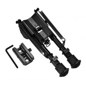 6 - 9 R&eacute;glable En Aluminium Fusil Bipied &Agrave; Ressort Jambes Accessoire De Chasse - Neuf