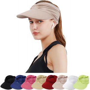 Kal-Visiere Casquette Femme,De Soleil À Large Bord Extérieur,Chapeau De Plage De Protection Solaire Upf50+ Pliable Et À Séchage Rapide,Peut Être Utilisé Pour La Plage,Le Golf,La Course À Pied - Neuf