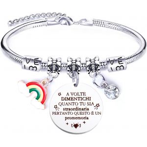 Kal-Cadeau Amie No&euml;l Cadeaux Amie Inspiratif Bracelet Amiti&eacute; Cadeau Meilleur Amiti&eacute; Cadeau Amie Anniversaire Cadeau Amie Sp&eacute;ciale Lien Fille Soeur Maman Ma&icirc;tre Bracelet Amiti&eacute;, M, Acier Alli&eacute; - Neuf