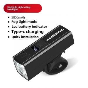 Feu Avant De Vélo 2000lumens,Lampe De Poche Étanche,Type C,Batterie Rechargeable,Affichage Du Niveau,Lampe Vtt-Lumen 1500-2000-Black - Neuf