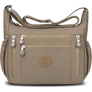 TZF-Sac Femme Bandoulière Imperméable, Sac à Main Bandoulière en Nylon, Sacs à Bandoulière Multifonctionnel avec Bandoulieres Réglable et Multi-Poches, Sac Besace Loisir pour Voyage - Neuf