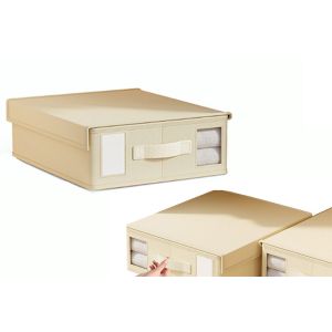 Organisateur De Draps Pliable Avec Poign&eacute;e, Bo&icirc;te De Rangement Pour Literie, Bac De Rangement Pour Placard - Neuf