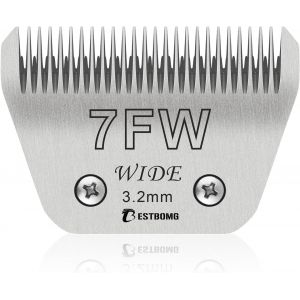 7FW Lames Larges et Amovibles pour Le toilettage des Animaux,compatibles avec Les tondeuses Andis,Oster A5,KM10/45/Masterclip A5,Longueur de Coupe 1/8"" (3,2 mm) - Neuf