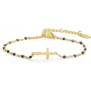 Bracelet De Croix Pour Femmes, Bracelet Religieux Réglable En Acier Inoxydable Bracelet De Communion Pour Bijoux De Couple Cadeaux De Confirmation Bracelets De Mode - Neuf