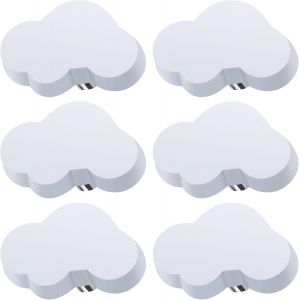 Eryi-Lot De 6 Boutons De Tiroir En Forme De Nuage, Boutons De Meuble Enfant, Boutons En Caoutchouc Pour Filles Garçons, Pour Poignée D'armoire, Tiroirs, Chambre D'enfant (Blanc) - Neuf