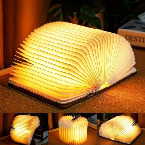 Eryi-Lampe Livre Led Pliante Rgb, Lampes D'ambiance 2500mah Rechargeable Usb-C, Idéal Décoration De Nuit Maison Et Chambre, Cadeau D`Anniversaire(Blanc Chaud | 12 * 9 Cm) (12 Cm | Blanc Chaud) - Neuf