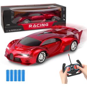 SANSH-Voiture Telecommandé Enfant, Voiture Teleguidee, Voiture RC Rotation 360° avec Phare, RC Drift Car, pour Enfants Garçons Filles 3 4 5 6 7-14 Ans, Rouge - Neuf