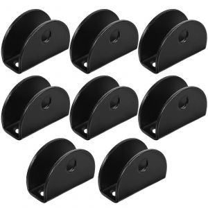 ¿2,70 X 2,00 X 1,40 Cm - Noir¿ Lot De 8 Supports D'étagère Flottants En Demi-Cercle Pour Miroir, Taille L - Neuf