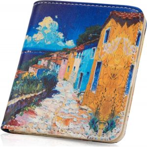 Portefeuille Pour Femme En Cuir Avec Blocage Rfid - Portefeuille Fin Et Compact À Deux Volets Pour Femme - Poche Pour Pièces De Monnaie - Petit Sac À Main Pour Femme Avec Fenêtre Pour Carte - Neuf