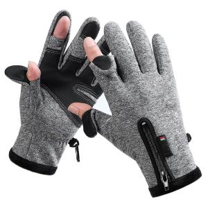 Femmes Hommes Gants D'hiver, Le Froid Gants Thermiques, La Course, La Marche, La P&ecirc;che, La Chasse, Le Doigt De L'&eacute;cran Tactile Gants, Les Grands Gris - Neuf