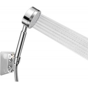 JGD-Pommeau de douche haute pression 1,5 m flexible de douche, pommeau de douche en acier inoxydable (laquage non chrom&eacute;) facile &agrave; installer compatible avec tous les tuyaux de douche standard - Neuf