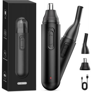 Tondeuse Nez Oreilles Homme, Usb Rechargeable Tondeuse Nez Pour Hommes, Pour Oreilles, Sourcils, Barbe, Corps, &Eacute;tanch&eacute;it&eacute; Ipx7 (Noir) - Neuf