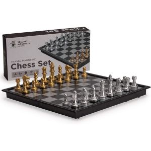 Eryi-Jeu D'échecs Magnétique De Voyage (25 Centimètres) - Jeu De Société Pliable Et Portable - Neuf