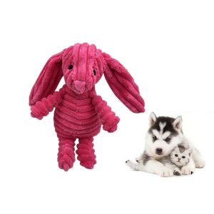 Jouet &Agrave; M&acirc;cher Pour Chien Avec Couineur, Peluche Douce, Lapin, Cochon, Canard - Neuf