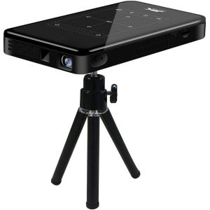 CHECARZHN--NO1-Mini Projecteur De Poche, Projecteur Smart Dlp Pico Pr En Charge De L'Entrée Hd/Décodage 4K Hd Avec Hdmi Usb/Écran Tactile/Rc, Pour Cinéma Maison, Fête De Famille (Android 6.0)(Moi) - Neuf