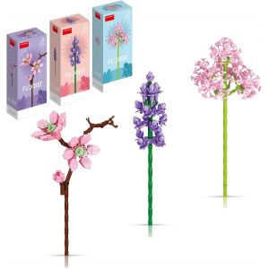 KALANKA-3 Pièces Fleurs Artificielles à Construire, Kit de Construction de Fleurs Artificielles, Botanicals Bouquet De Fleurs, Collection Botanique Fleurs pour Décoration de Bureau à Domicile - Neuf
