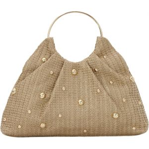 SJZG-Sac &Agrave; Main Paille Pour Femmes Summer Beach Top Sac &Agrave; Main Tiss&eacute; Grande Capacit&eacute; Tiss&eacute; &Agrave; La Main Portefeuille Pour Les Voyages De Vacances - Neuf