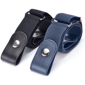 Kalanka-2 Pcs Ceinture &Eacute;lastique Pour Gar&ccedil;ons Et Filles R&eacute;glable Invisible En Cuir - Neuf