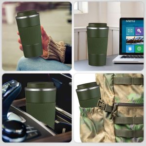 Mevronisshop-Mug Isotherme 510ml/17oz, Mug Isotherme Caf&eacute; Chaud Et Froid Portable, Gobelet Isotherme Double Vide En Acier Inoxydable.(Vert) - Neuf